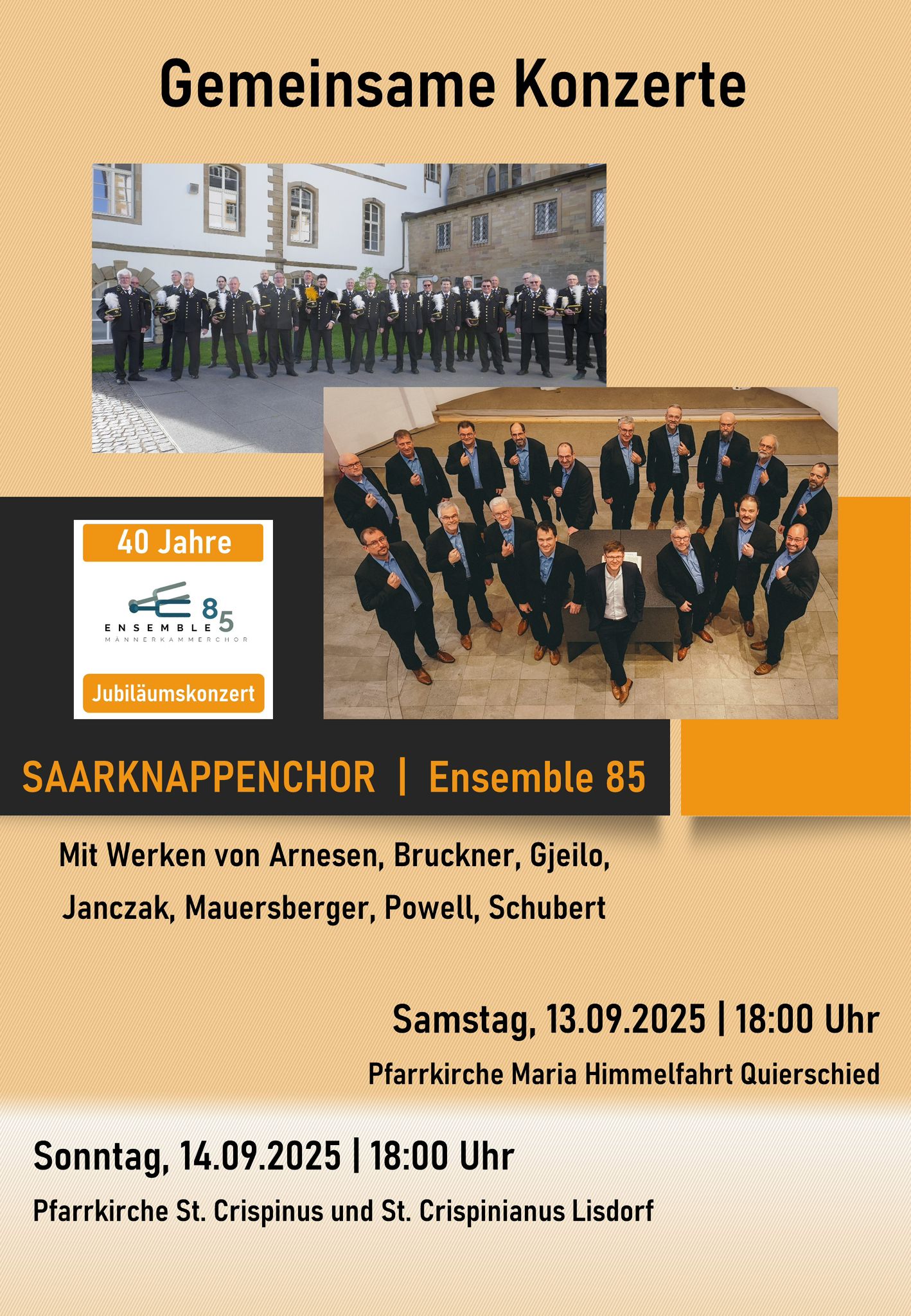 Konzert Saarknappencho und Ensemble 85