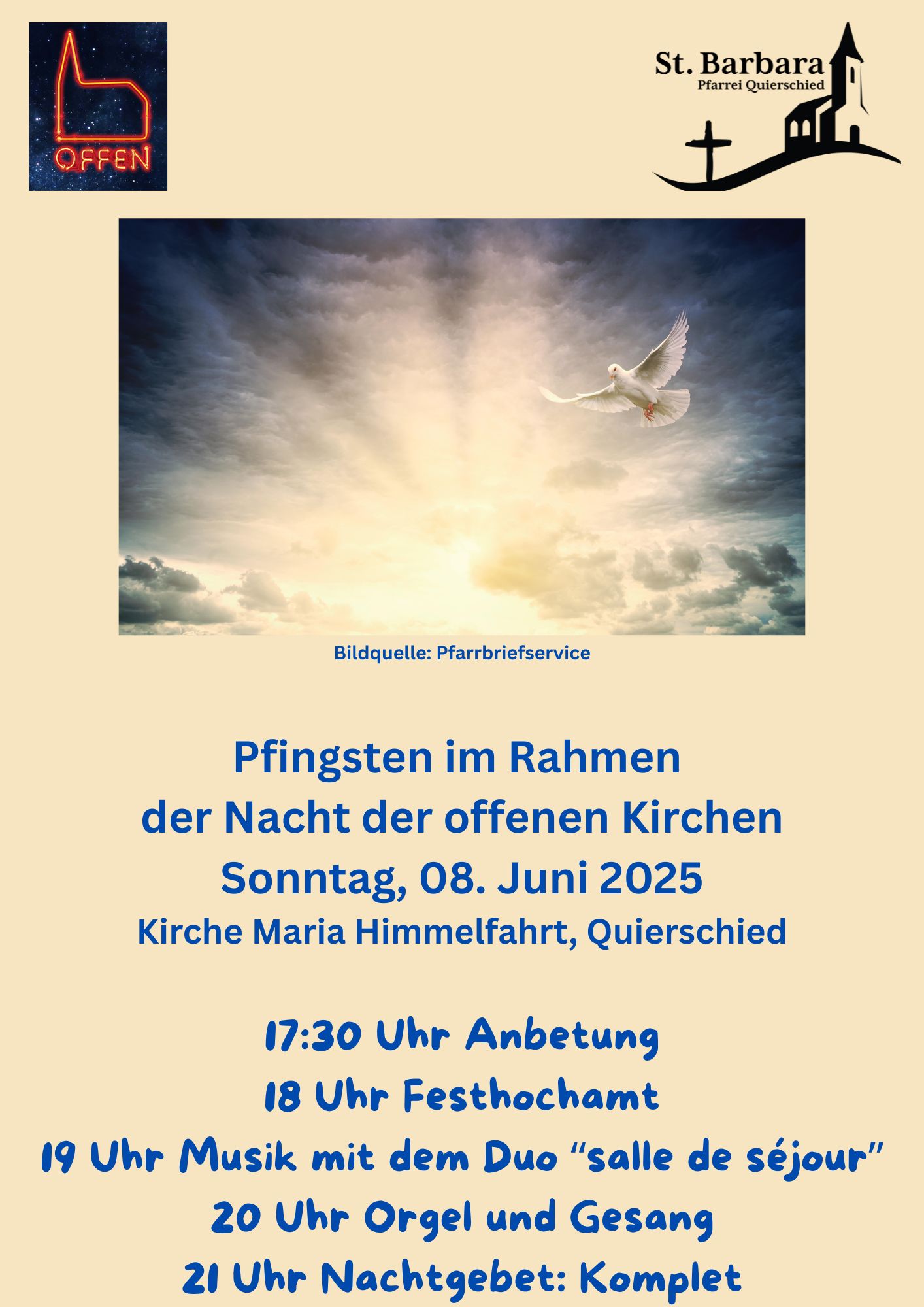 Plakat Pfingsten
