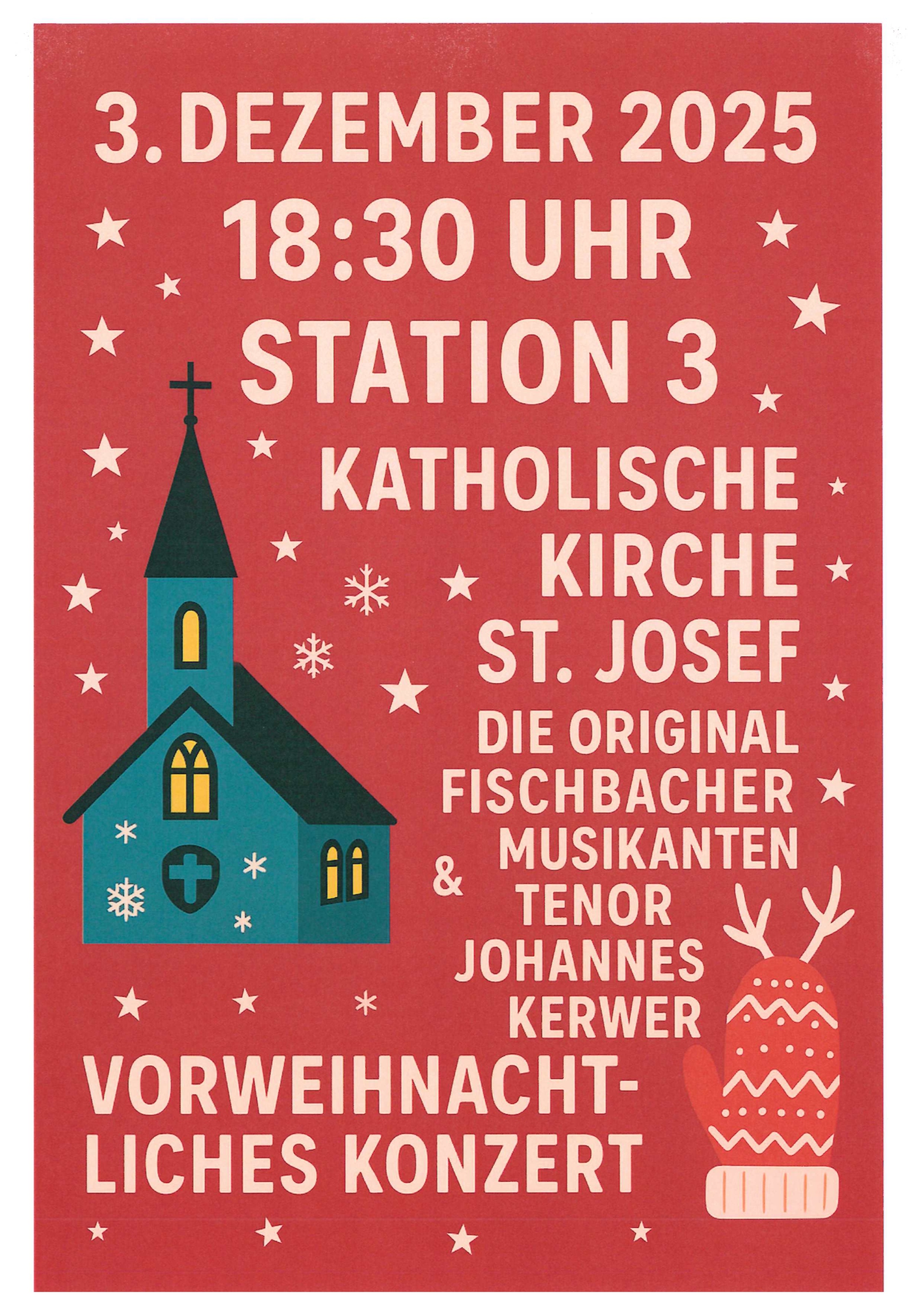 Vorweihnachtliches Konzert beim Lebendigen Adventskalender Fischbach